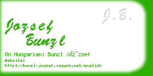 jozsef bunzl business card